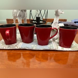 Home Trends coffee mugs, set of 4 Rave Red